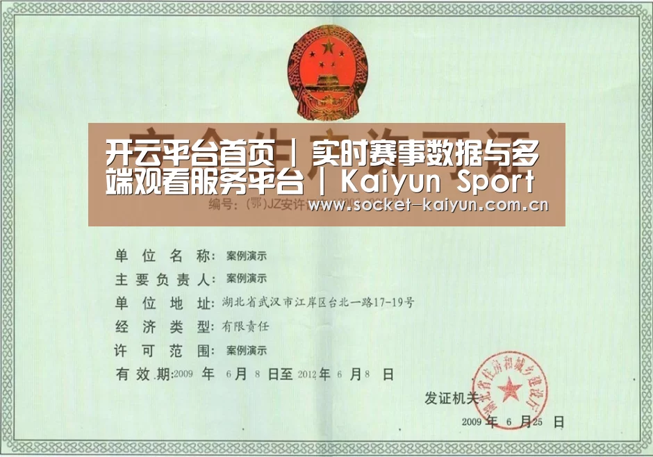开云荣誉证书三